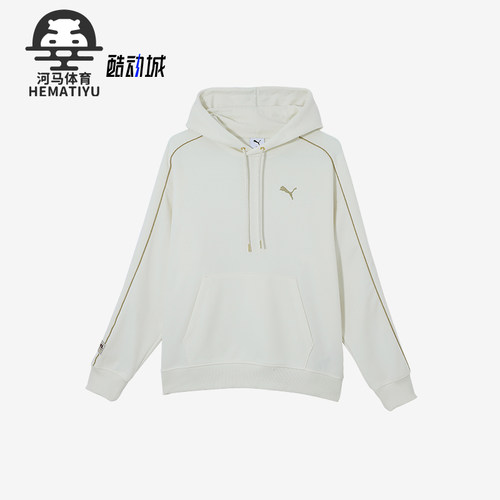 彪马男士刺绣保暖连帽针织卫衣