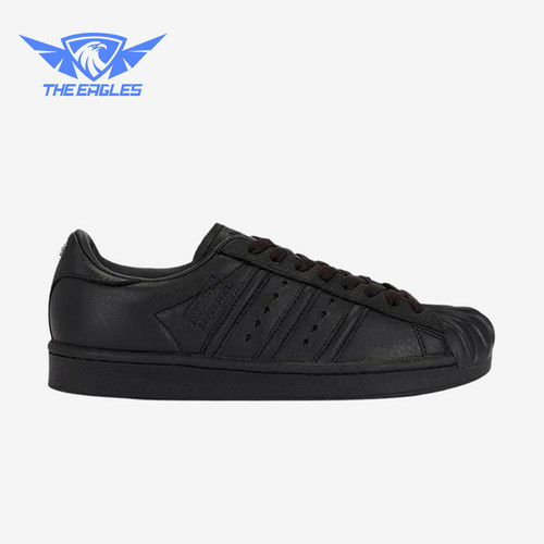 Adidas/阿迪达斯正品三叶草男女黑色低帮经典复古日常板鞋KI0824