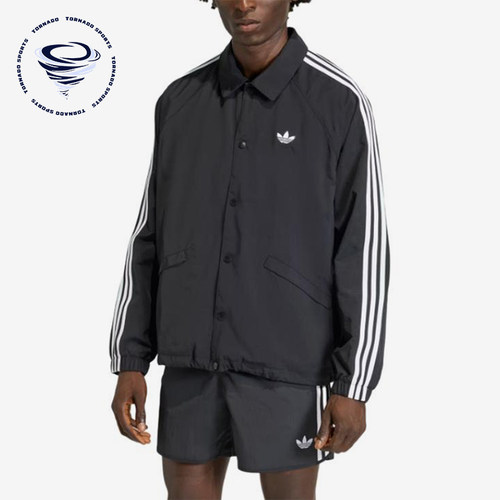 Adidas/阿迪达斯正品三叶草三条纹教练夹克男经典夹克外套KE3598