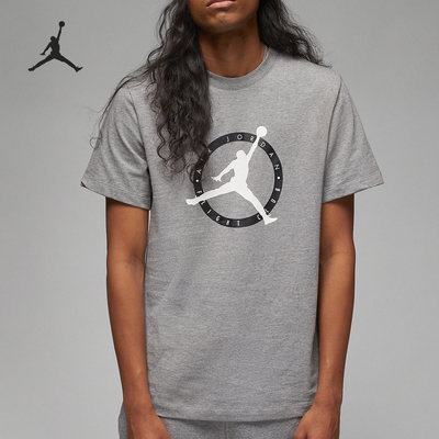 Nike/耐克正品JORDAN男士休闲印花圆领透气短袖T恤DV8437-091