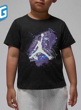 Nike/耐克正品JORDAN小童套头休闲日常圆领透气短袖II3508-010