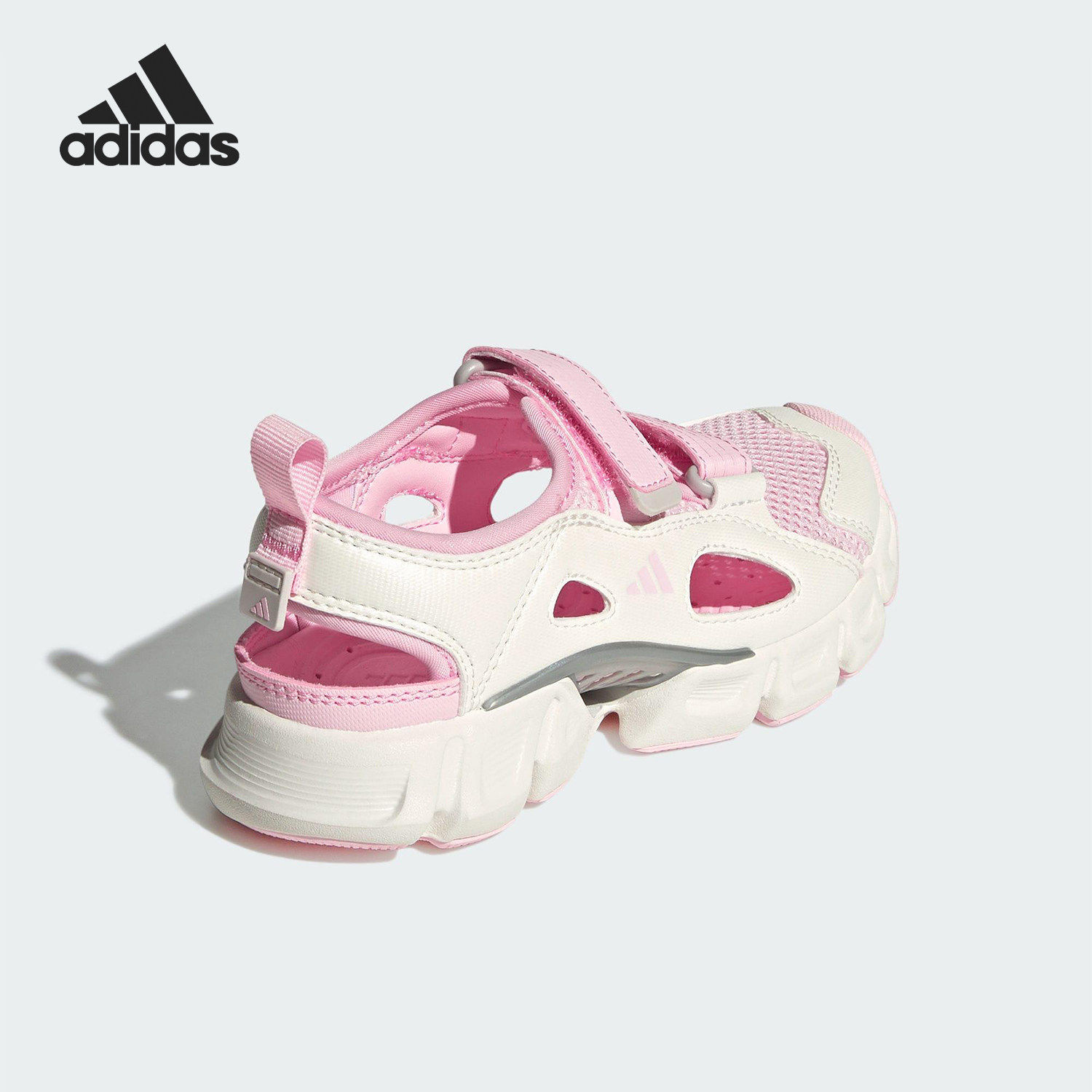 Adidas/阿迪达斯正品夏季款大童透气魔术贴沙滩凉鞋JS0159