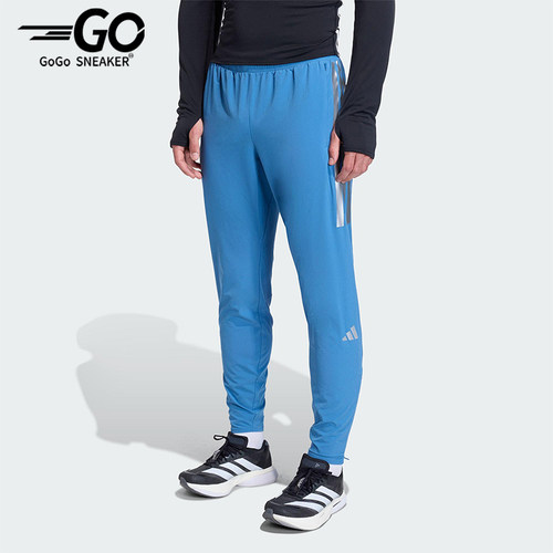 Adidas/阿迪达斯正品2025男士系带拉链开叉跑步修身运动裤KB1506