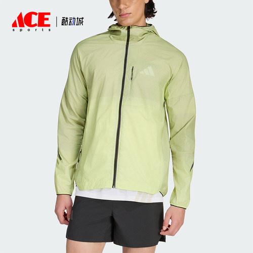 Adidas/阿迪达斯正品春秋款男士梭织跑步经典运动连帽外套KH4571