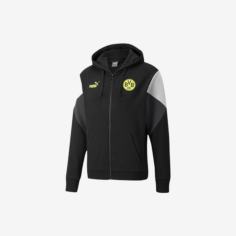 Puma/彪马正品男女同款撞色印花拉链连帽夹克外套764318-05