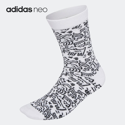 Adidas/阿迪达斯正品KEITH HARING男女运动袜一双装HC7209