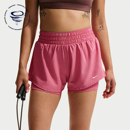 Nike/耐克正品Dri-FIT One女士运动经典中腰二合一短裤DX6013-641