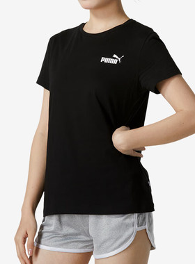 Puma/彪马正品2024夏季新款女士圆领宽松短袖T恤630561-01