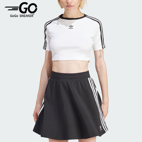 Adidas/阿迪达斯正品三叶草女士复古修身运动短袖T恤IP0662