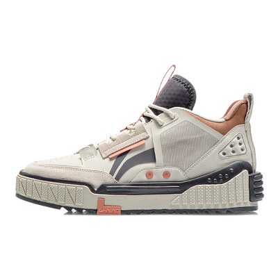 李宁男鞋运动鞋秋季新款女子新程中帮板鞋休闲鞋AGCR311