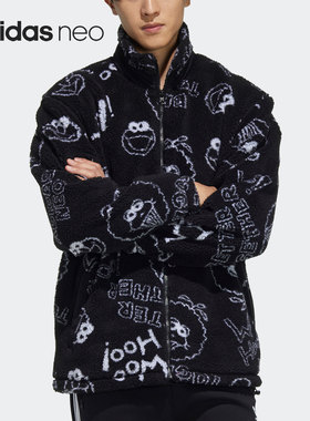 Adidas/阿迪达斯正品 neo芝麻街联名新款男女运动夹克HD7299