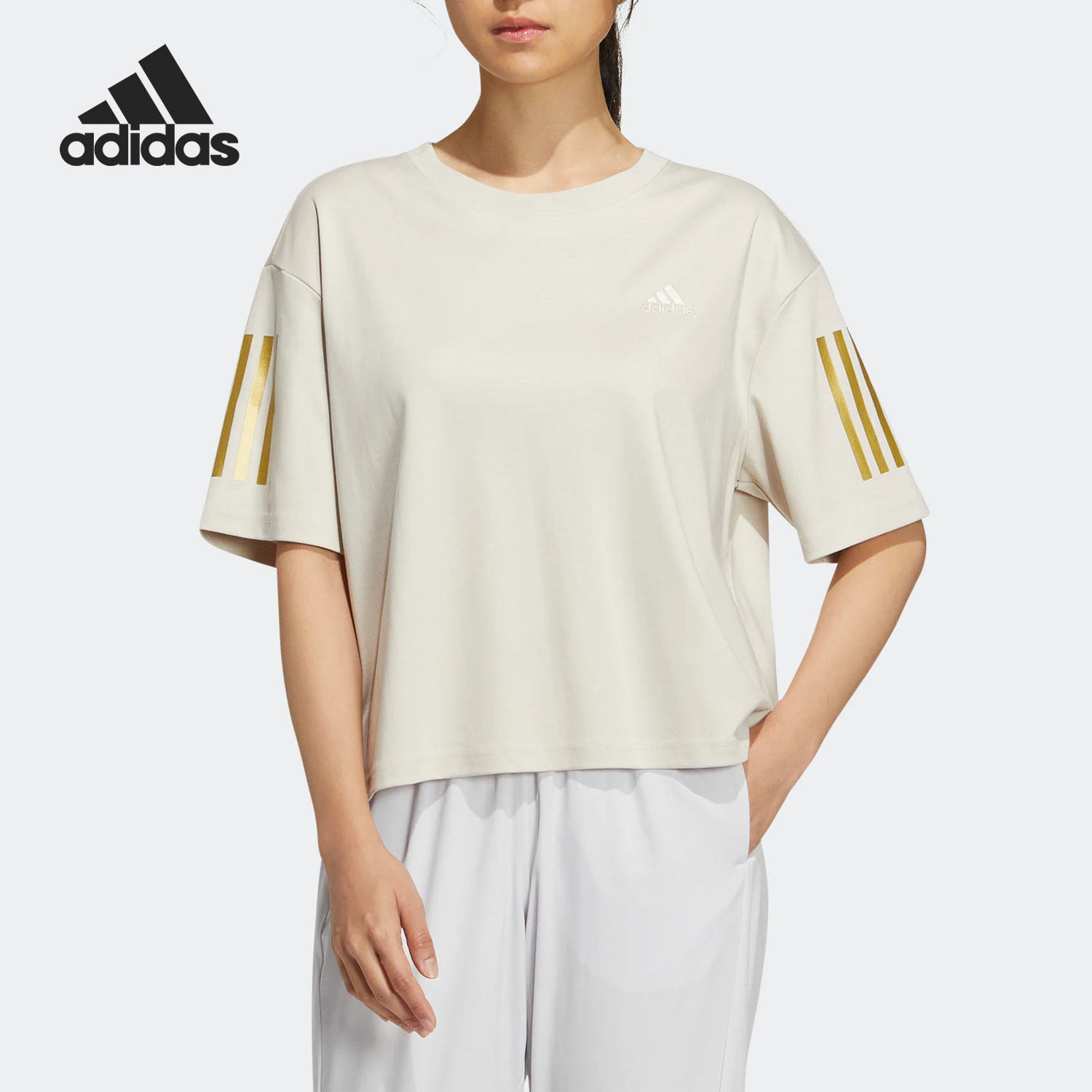 Adidas/阿迪达斯正品当季新款女子休闲运动短袖T恤 HT6910,运动服/休闲服装,运动T恤,淘宝优惠券,粉丝福利购,淘宝优惠卷