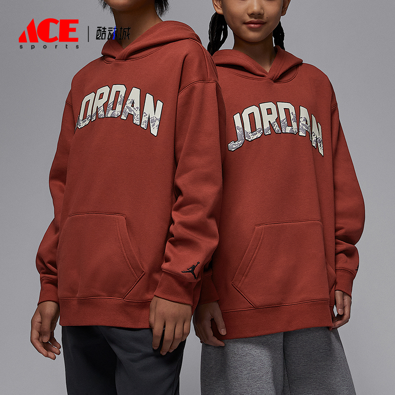 Nike/耐克正品JORDAN大童连帽套头口袋休闲运动卫衣IQ2829-652