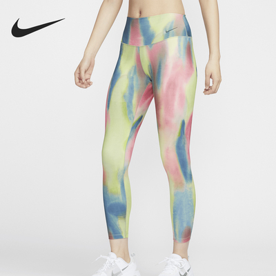 Nike/耐克正品新款女士时尚高腰运动紧身九分裤HF5594-629