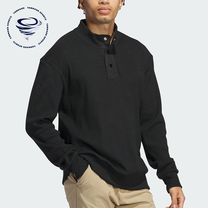 Adidas/阿迪达斯正品春秋男士透气简约套头立领高尔夫卫衣IW6716