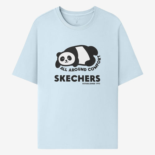 Skechers斯凯奇正品儿童时尚舒适简约潮流短袖T恤L325U101-04H4