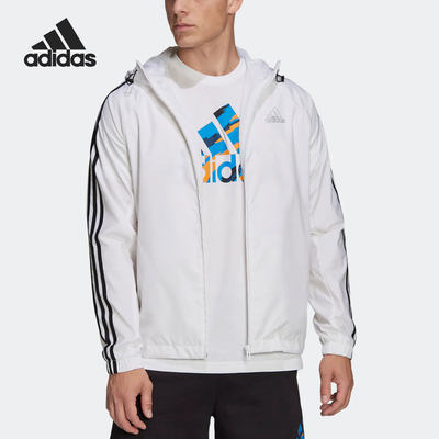 Adidas/阿迪达斯官方正品连帽男子训练夹克外套HE4318