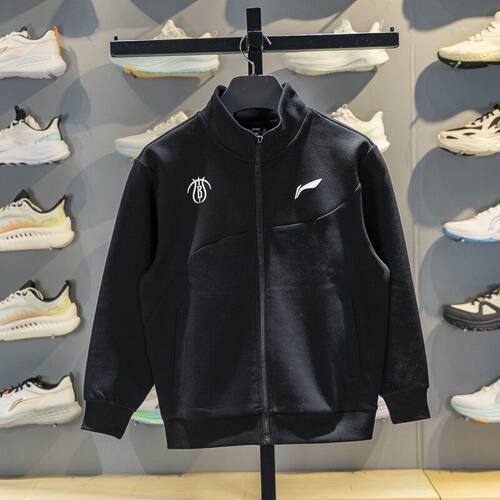 李宁正品2026新款男大童宽松立领大logo运动休闲外套YWDW055-1