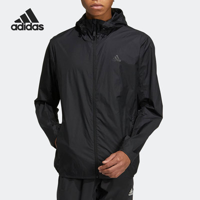 Adidas/阿迪达斯正品男子防晒连帽休闲运动夹克外套HE7366