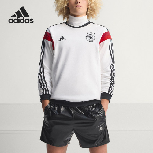 Adidas/阿迪达斯正品新款男士复古足球经典休闲圆领卫衣KF2130