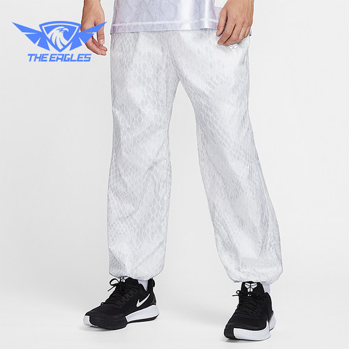 Nike/耐克正品2025 Kobe 男士耐穿蛇纹梭织束脚长裤IB2707-100