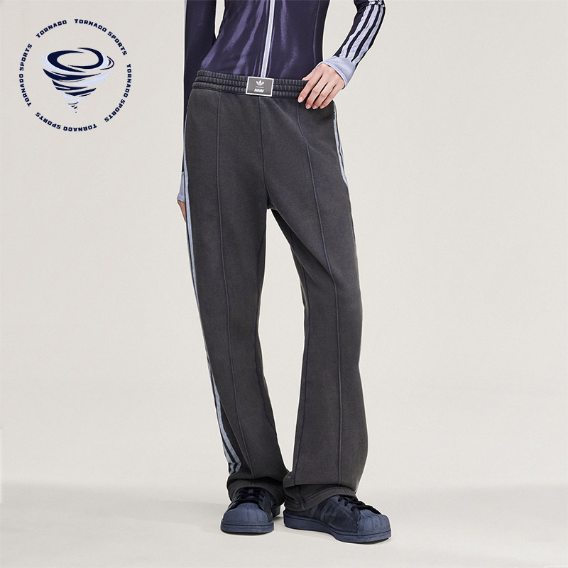 Adidas/阿迪达斯正品三叶草新款女深灰色经典街头运动裤KA9843