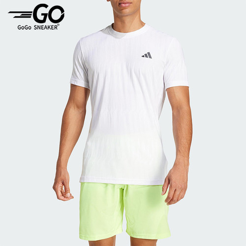 Adidas/阿迪达斯正品夏季男士凉爽网球运动经典修身短袖JF4386