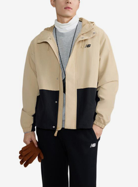 New Balance/NB正品新款男子拼接梭织连帽夹克外套AMJ43364-INC