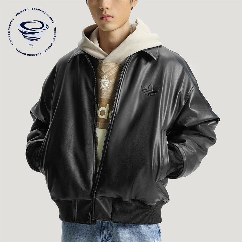 Adidas/阿迪达斯正品三叶草男士日常翻领休闲宽松耐穿外套IA7525