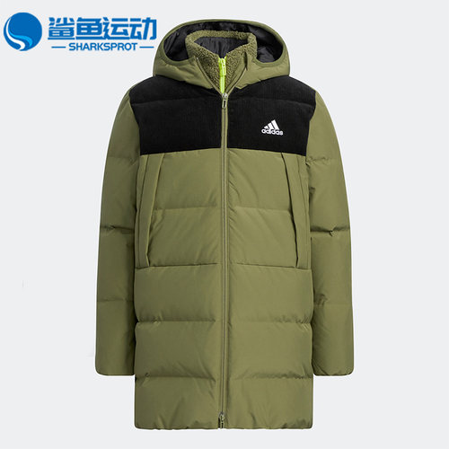 阿迪达斯大童可拆保暖连帽羽绒服