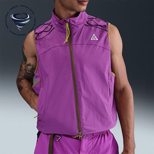 Nike/耐克正品CG Death Bloom男士运动拉链复古马甲HV0601-505