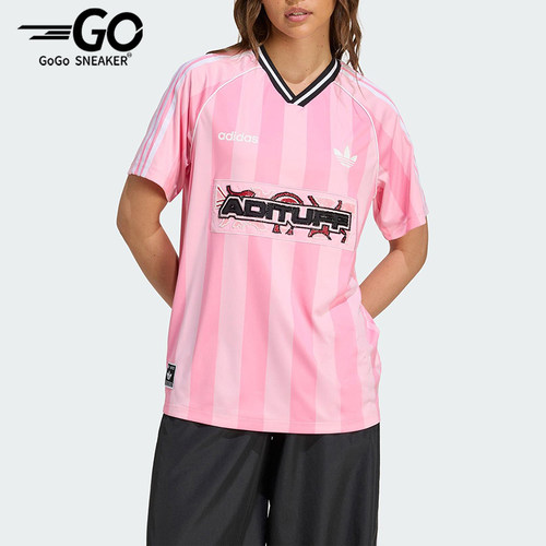 Adidas/阿迪达斯正品三叶草女士经典运动宽松V领球衣T恤KD2272