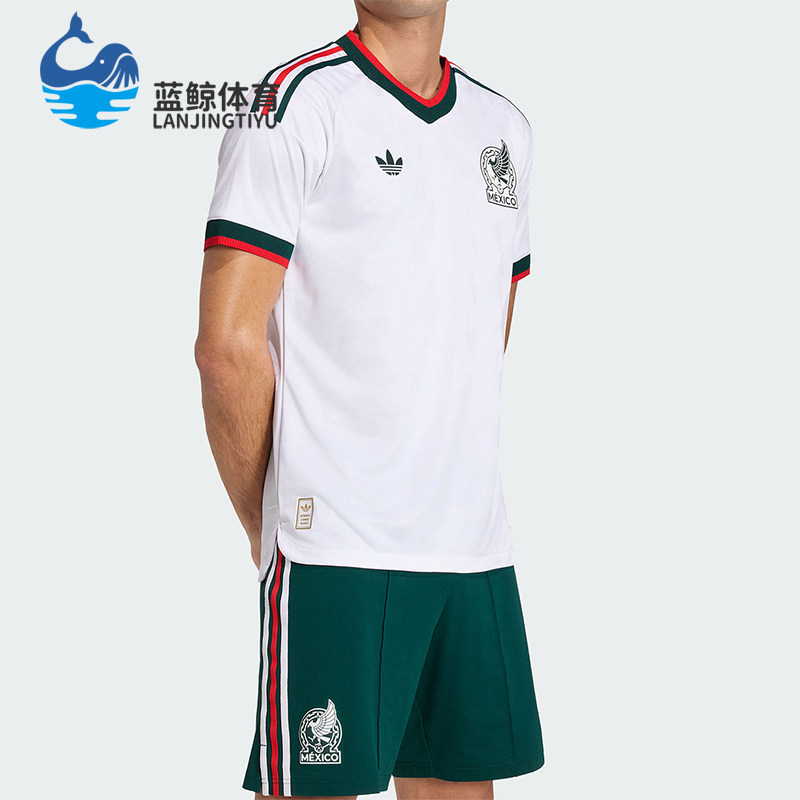 Adidas/阿迪达斯正品三叶草男士运动修身V领训练短袖T恤JY5539