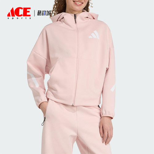 Adidas/阿迪达斯正品W Z.N.E. FZ女士宽松针织休闲连帽外套KC7905
