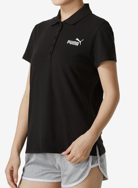 Puma/彪马正品2024新款女士运动训练针织短袖POLO衫630564-01