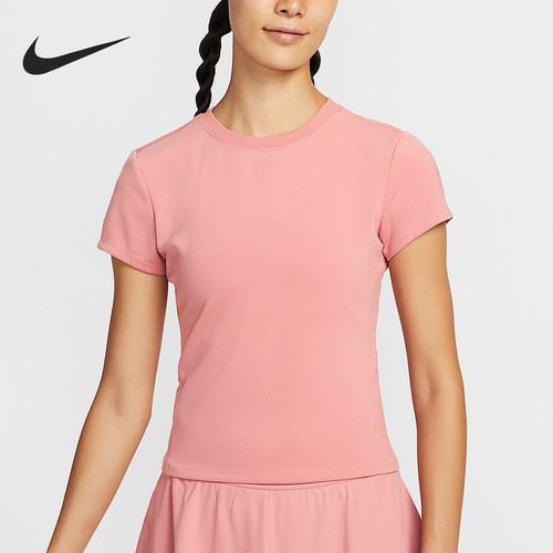 Nike/耐克正品Dri-FIT女士修身网球运动透气短袖HQ2995-618