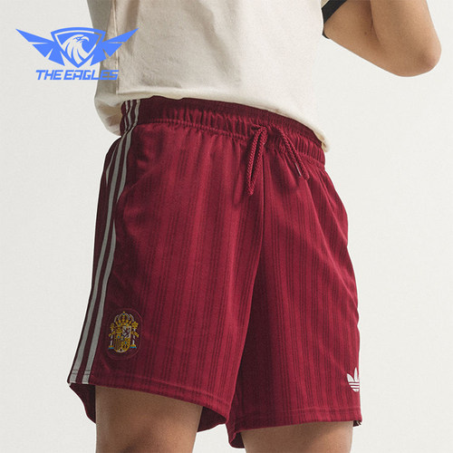 Adidas/阿迪达斯正品SPAIN SHORTS男士复古系带足球短裤JZ2257
