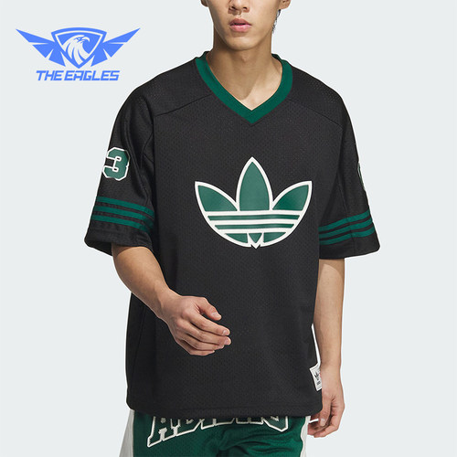 阿迪达斯男女篮球风运动短袖
