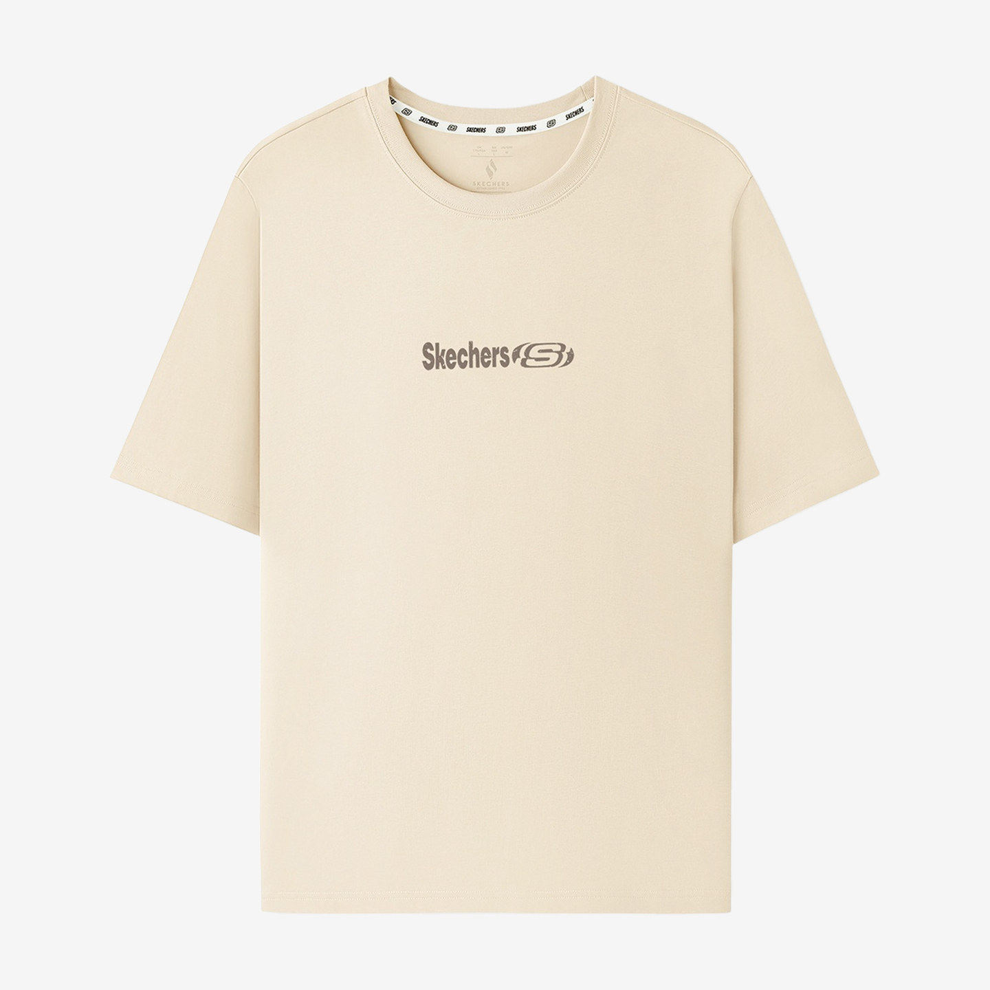 Skechers斯凯奇正品男弹性透气圆领短袖运动T恤L226M016-001J