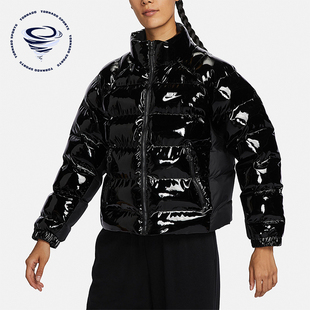 耐克正品 棉服FQ3575 冬季 立领亮面时尚 010 女士户外休闲经典 Nike