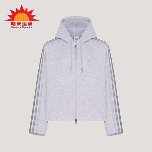 Adidas/阿迪达斯正品三叶草女士连帽运动休闲长袖卫衣LD8334