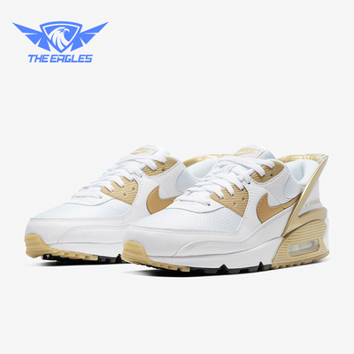 Nike/耐克正品AIR MAX 90男士拼接耐磨气垫跑步鞋CU0814-100
