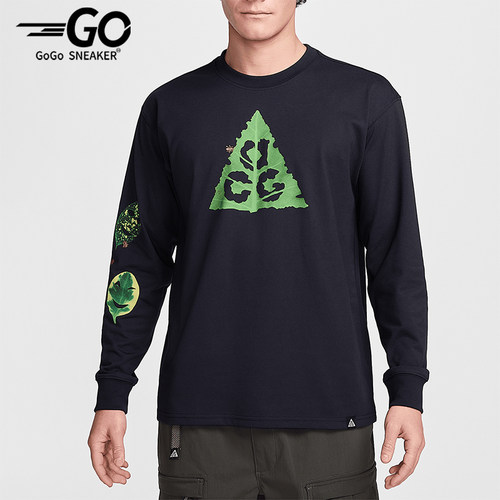 Nike/耐克正品春季新款男士针织印花宽松运动长袖HJ0803-010