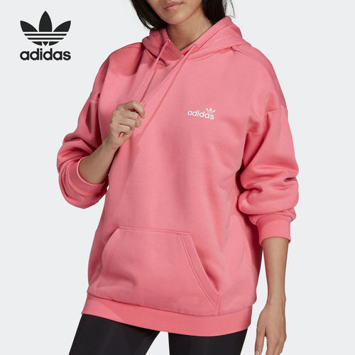 Adidas/阿迪达斯正品三叶草女子加绒保暖时尚连帽卫衣HB6038