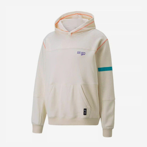 Puma/彪马官方正品新款男子时尚撞色针织连帽套头休闲卫衣536455