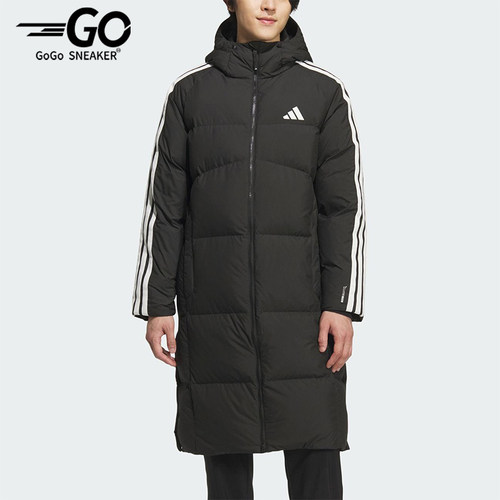Adidas/阿迪达斯正品2025秋季款男士日常保暖连帽羽绒服KC2498