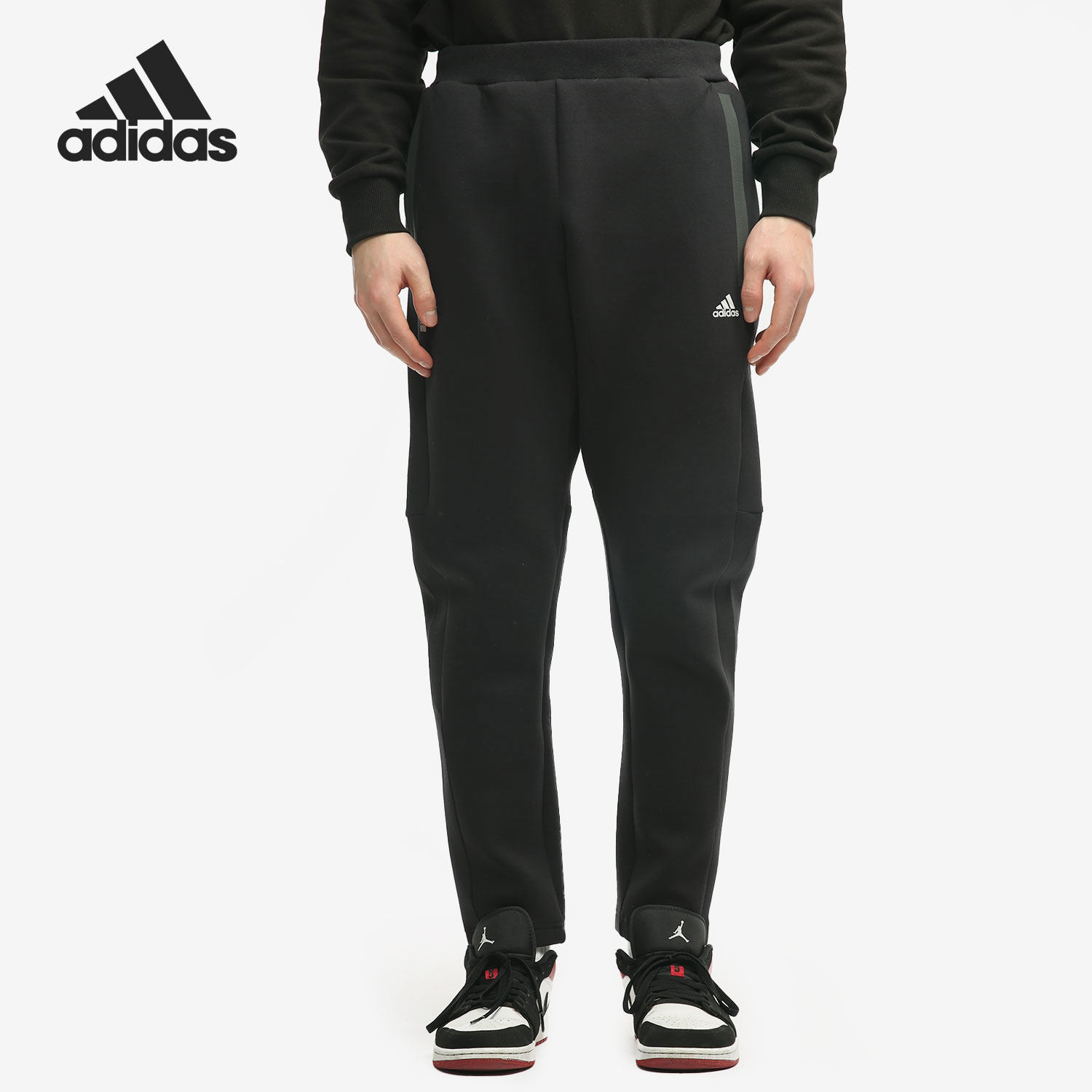 Adidas/阿迪达斯官方正品男子武极系列训练运动针织长裤 GU1762