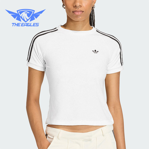 Adidas/阿迪达斯正品三叶草女士修身日常短款休闲时尚T恤KD1411