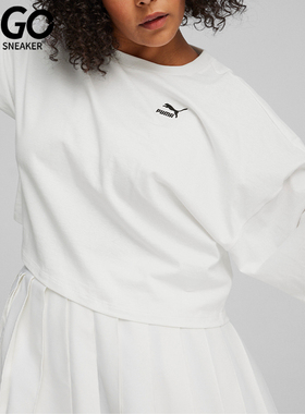 Puma/彪马正品时尚休闲新款女士简约宽松透气运动短袖626996-02