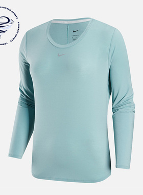 Nike/耐克正品圆领长袖T恤新款女蓝色运动长袖T恤DD0621-309